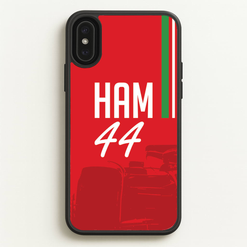 Dark Red Hamilton 44 - F1 Phone Case for iPhone XS Max
