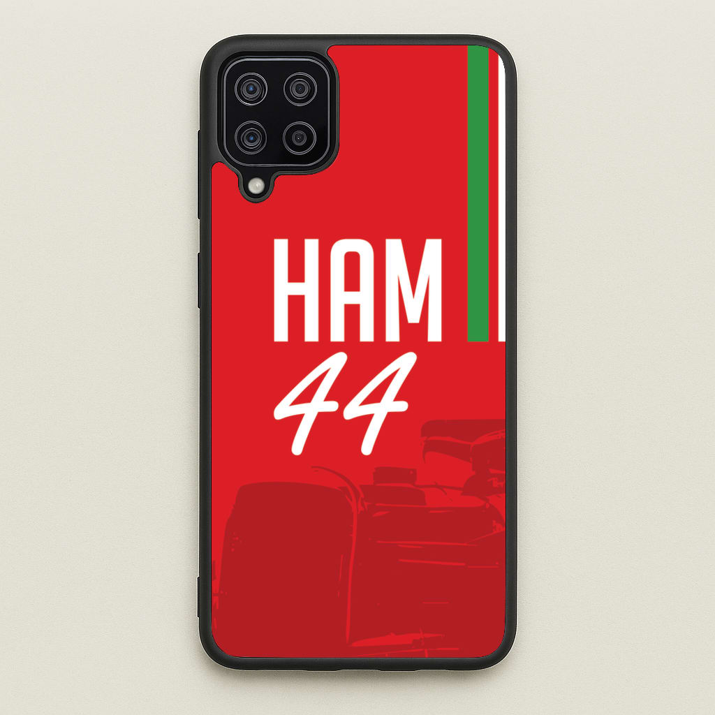 Dark Red Hamilton 44 - F1 Phone Case for Galaxy A12