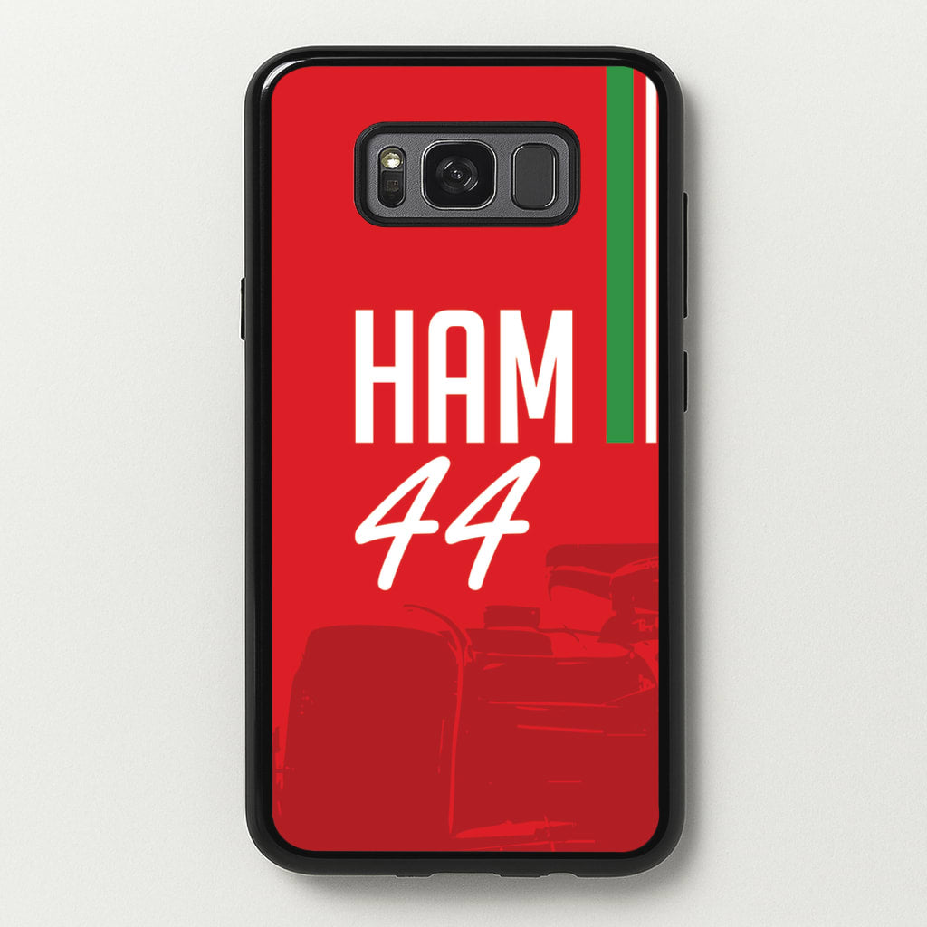 Dark Red Hamilton 44 - F1 Phone Case for Galaxy S8 Plus