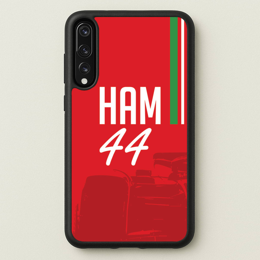 Dark Red Hamilton 44 - F1 Phone Case for Huawei P20 Pro