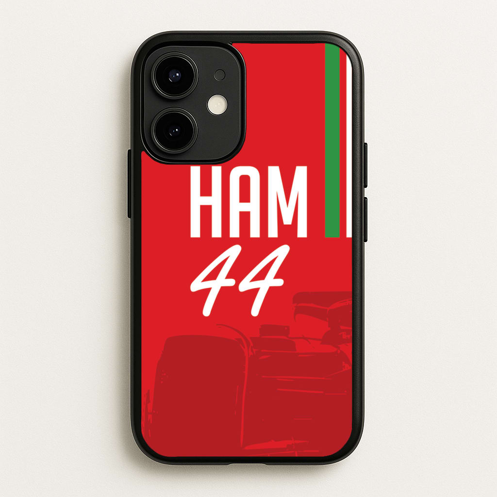 Dark Red Hamilton 44 - F1 Phone Case for iPhone 12 / 12 Pro