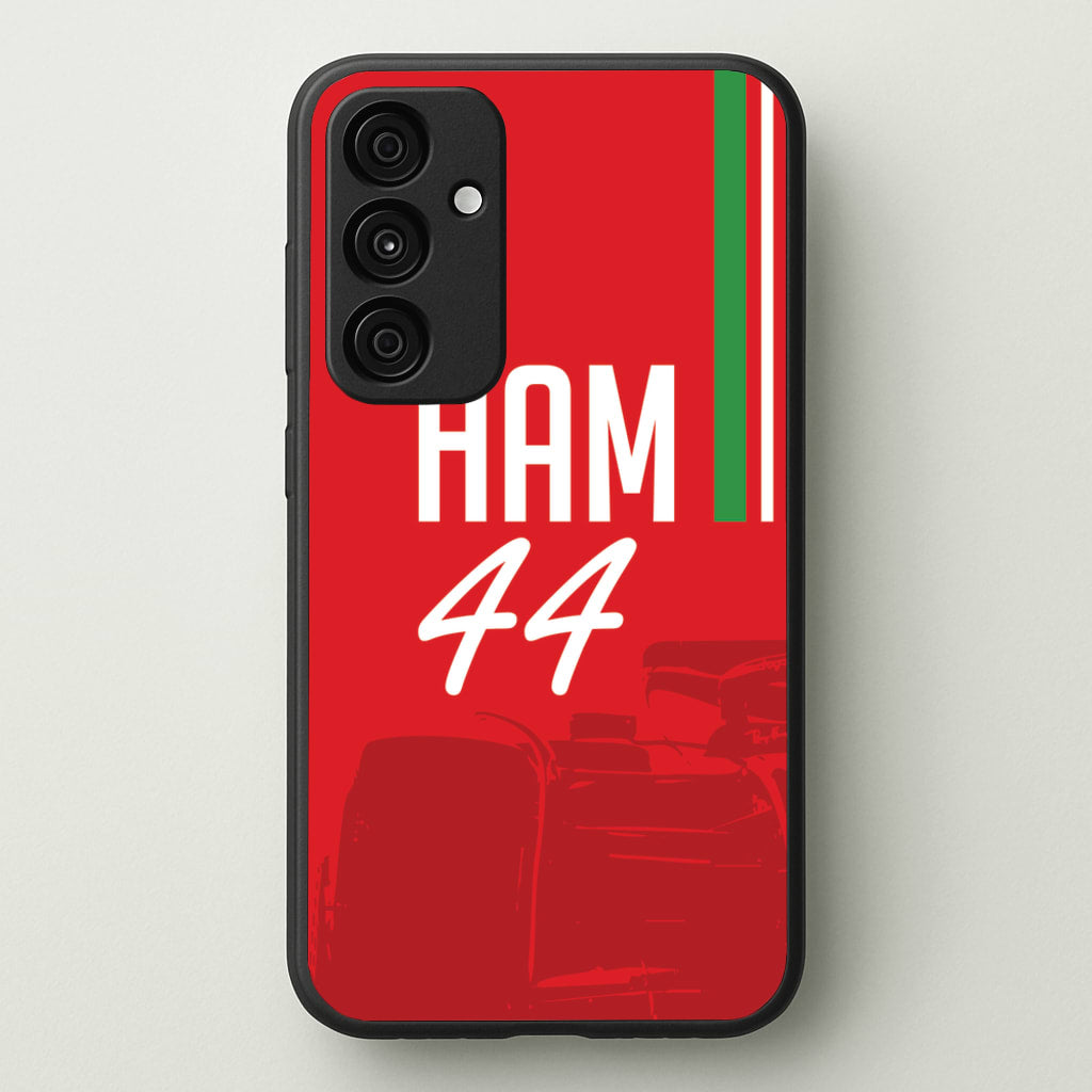 Dark Red Hamilton 44 - F1 Phone Case for Galaxy A55