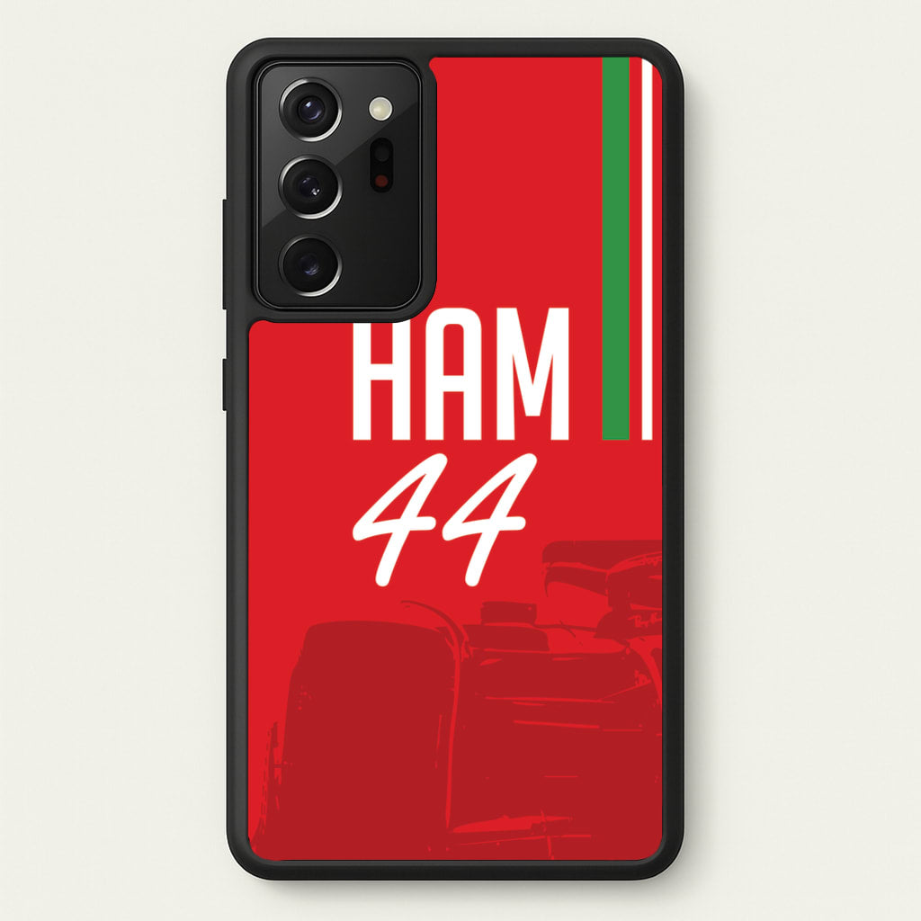 Dark Red Hamilton 44 - F1 Phone Case for Galaxy Note 20 Ultra