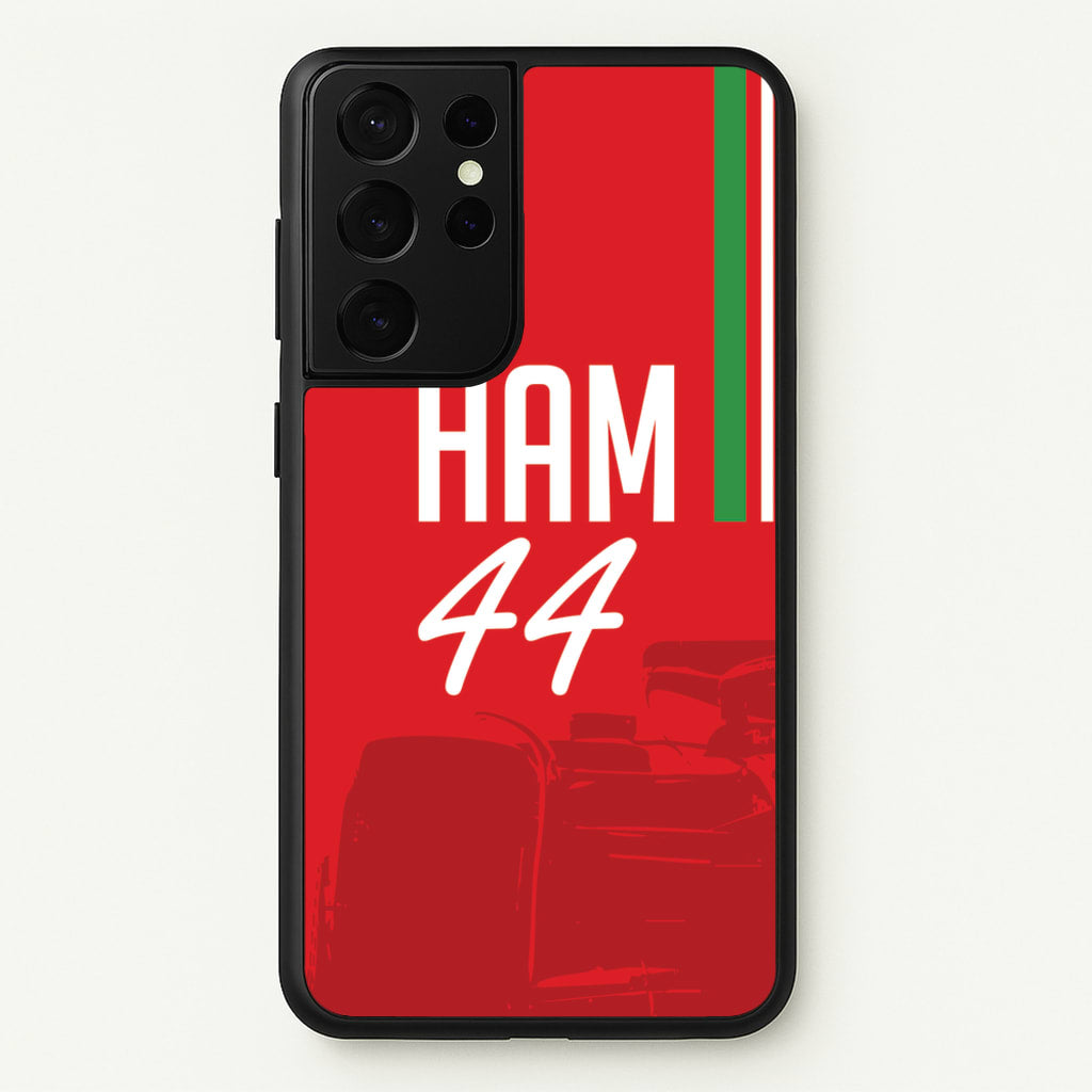Dark Red Hamilton 44 - F1 Phone Case for Galaxy S21 Ultra