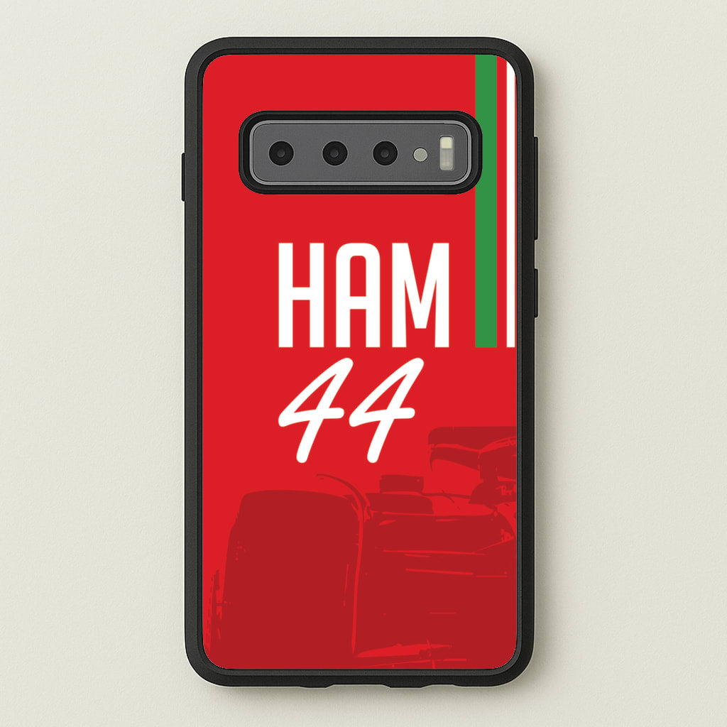 Dark Red Hamilton 44 - F1 Phone Case for Galaxy S10 Plus