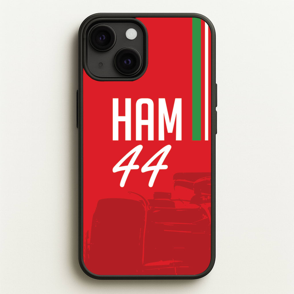 Dark Red Hamilton 44 - F1 Phone Case for iPhone 13