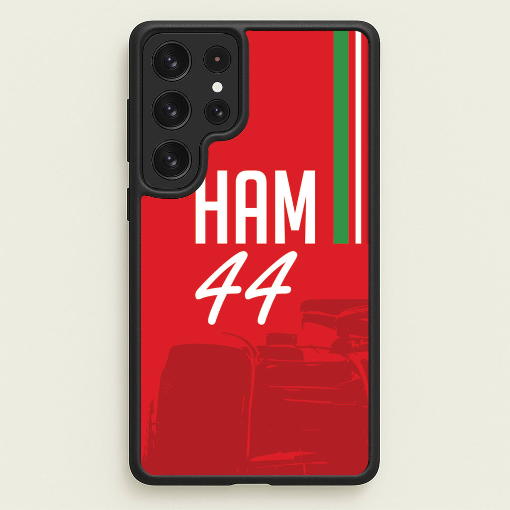Dark Red Hamilton 44 - F1 Phone Case for Galaxy S22 Ultra
