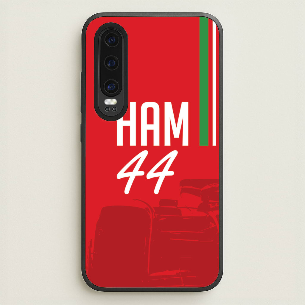 Dark Red Hamilton 44 - F1 Phone Case for Huawei P30