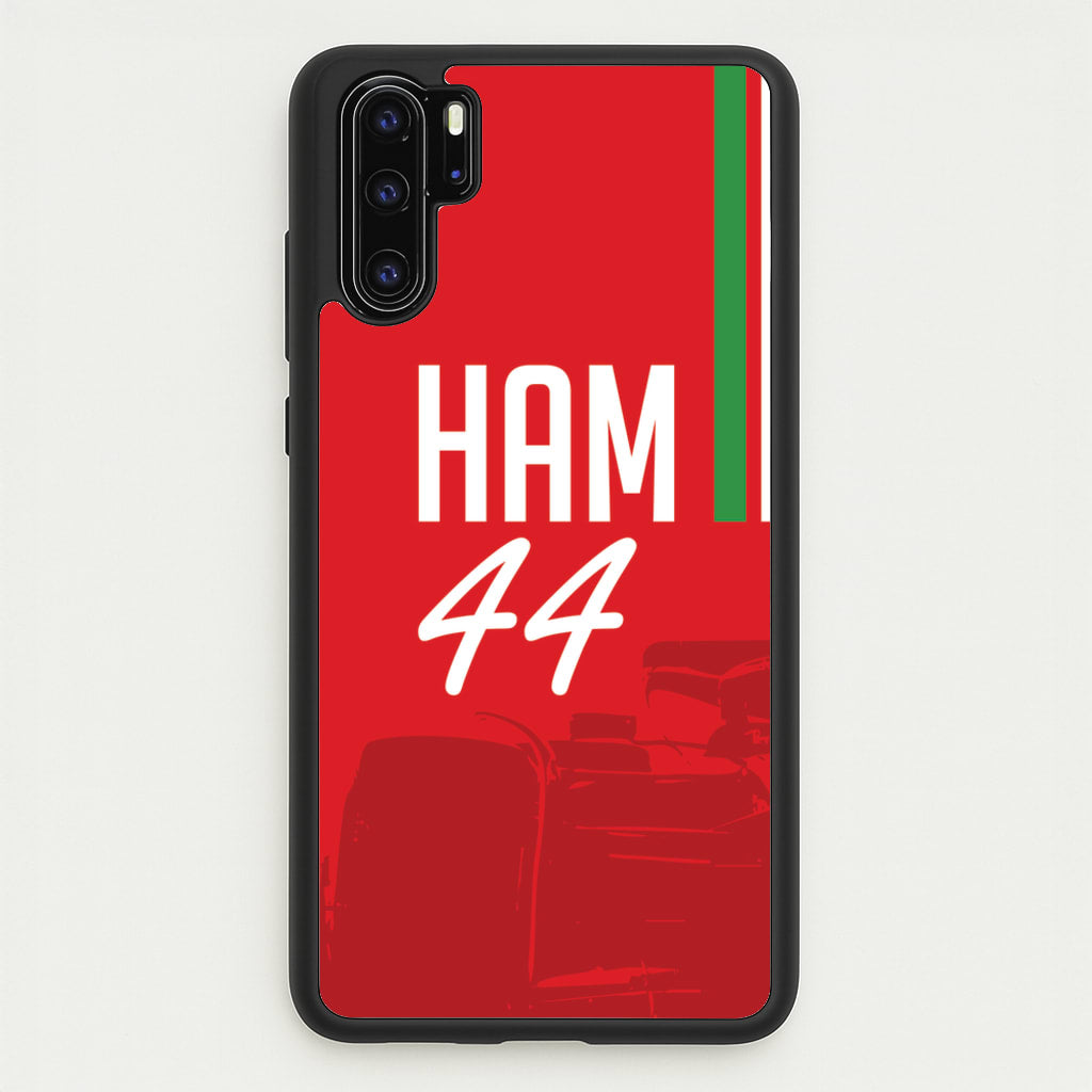 Dark Red Hamilton 44 - F1 Phone Case for Huawei P30 Pro