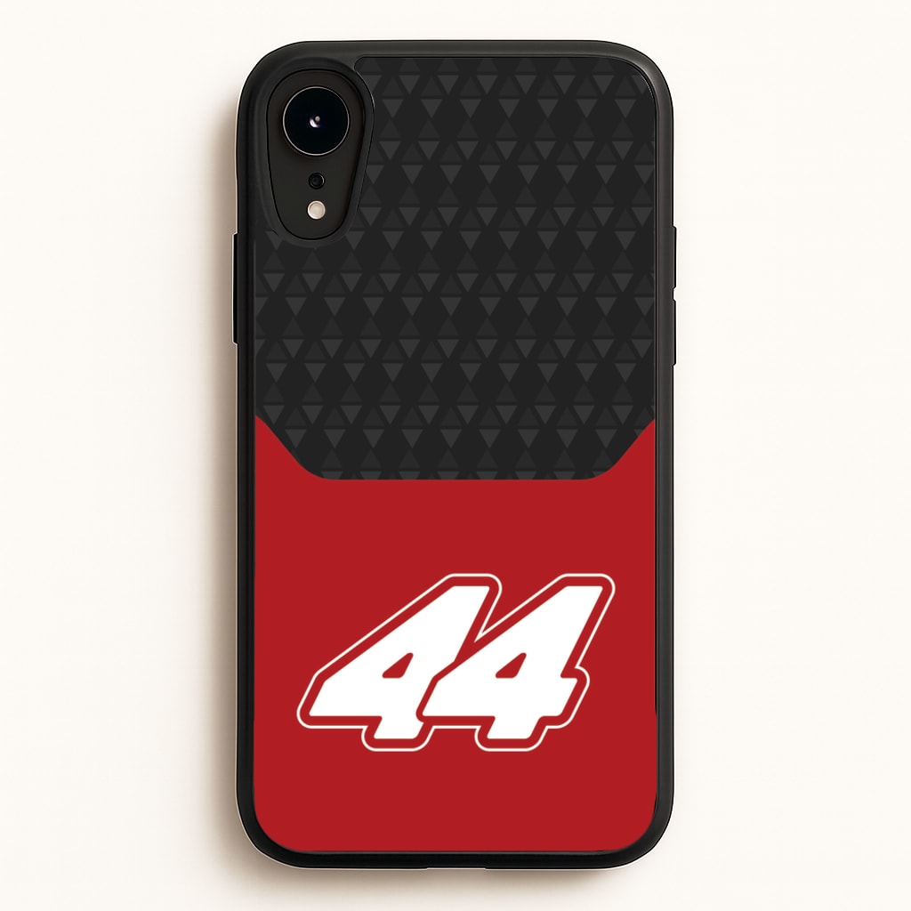 Red And Gray 44 - F1 Phone Case for iPhone XR