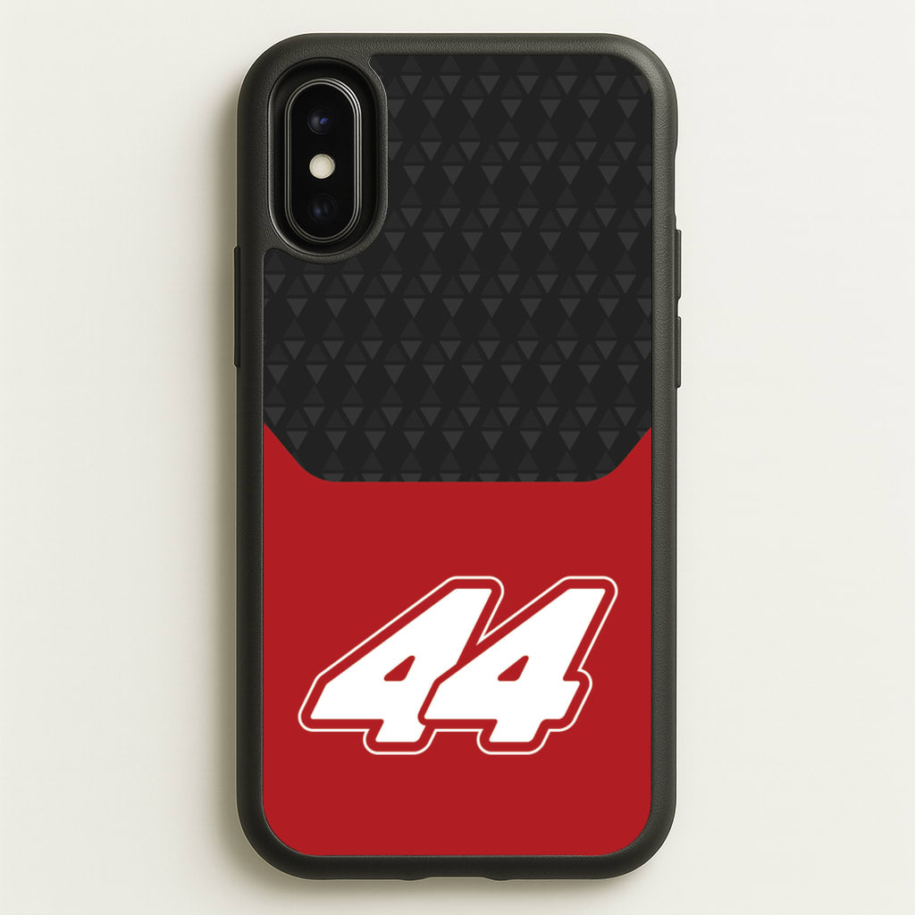 Red And Gray 44 - F1 Phone Case for iPhone X / XS