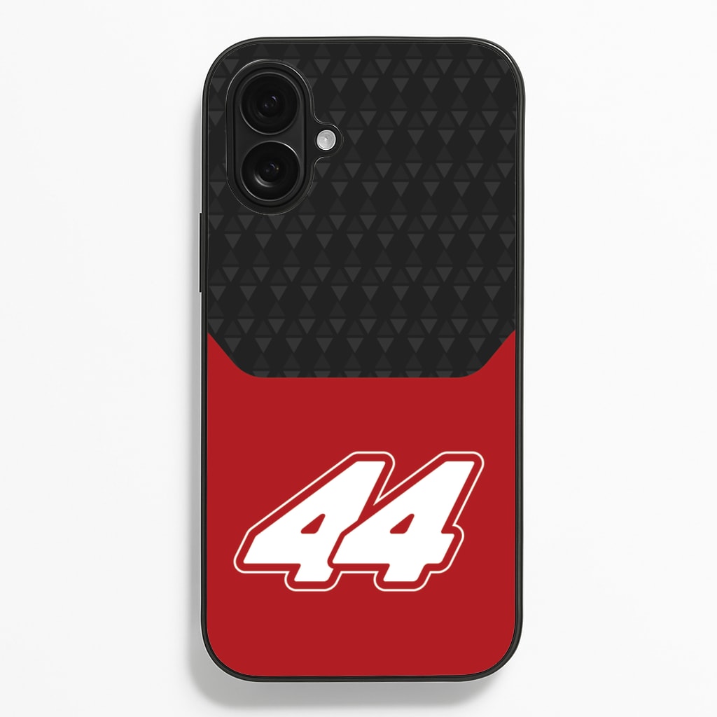 Red And Gray 44 - F1 Phone Case for iPhone 16 Plus