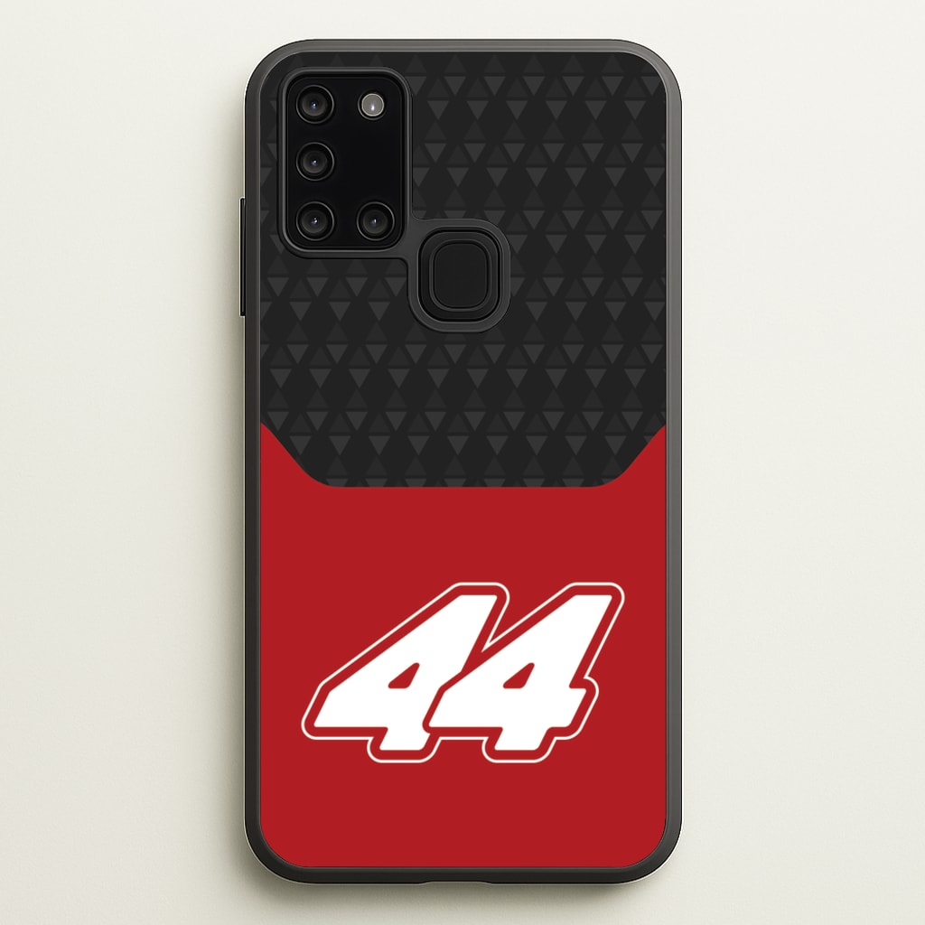 Red And Gray 44 - F1 Phone Case for Galaxy A21s