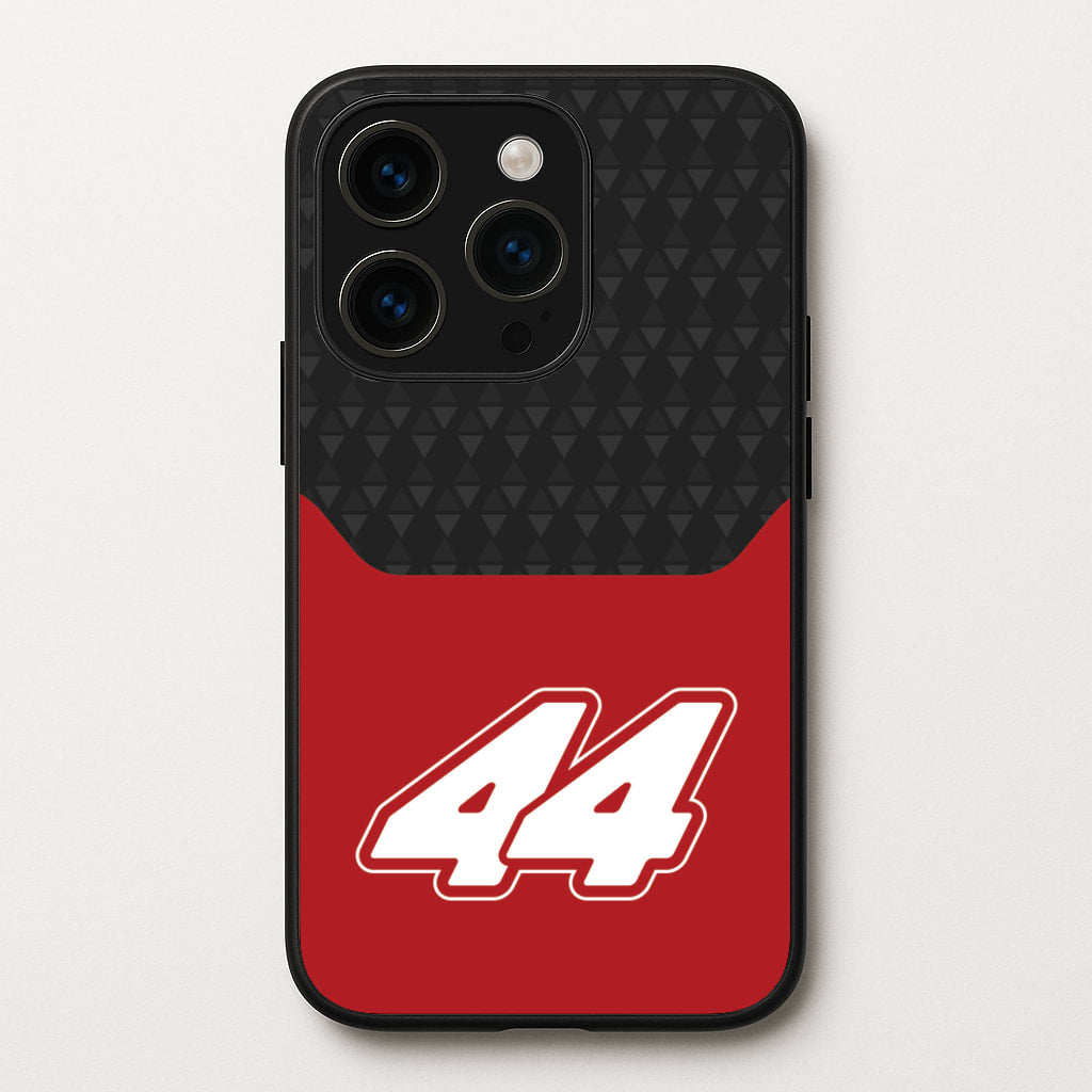 Red And Gray 44 - F1 Phone Case for iPhone 15 Pro