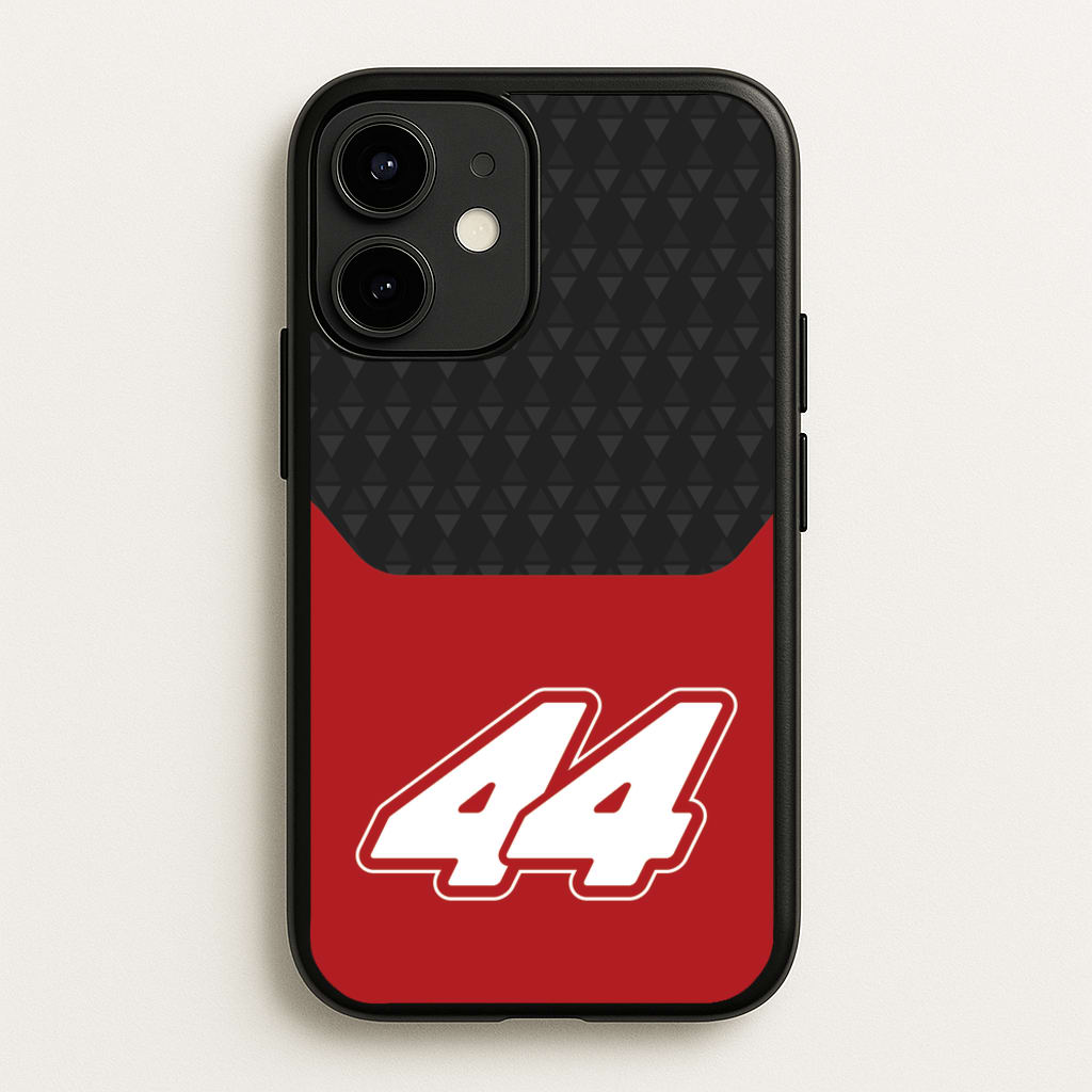 Red And Gray 44 - F1 Phone Case for iPhone 12 / 12 Pro