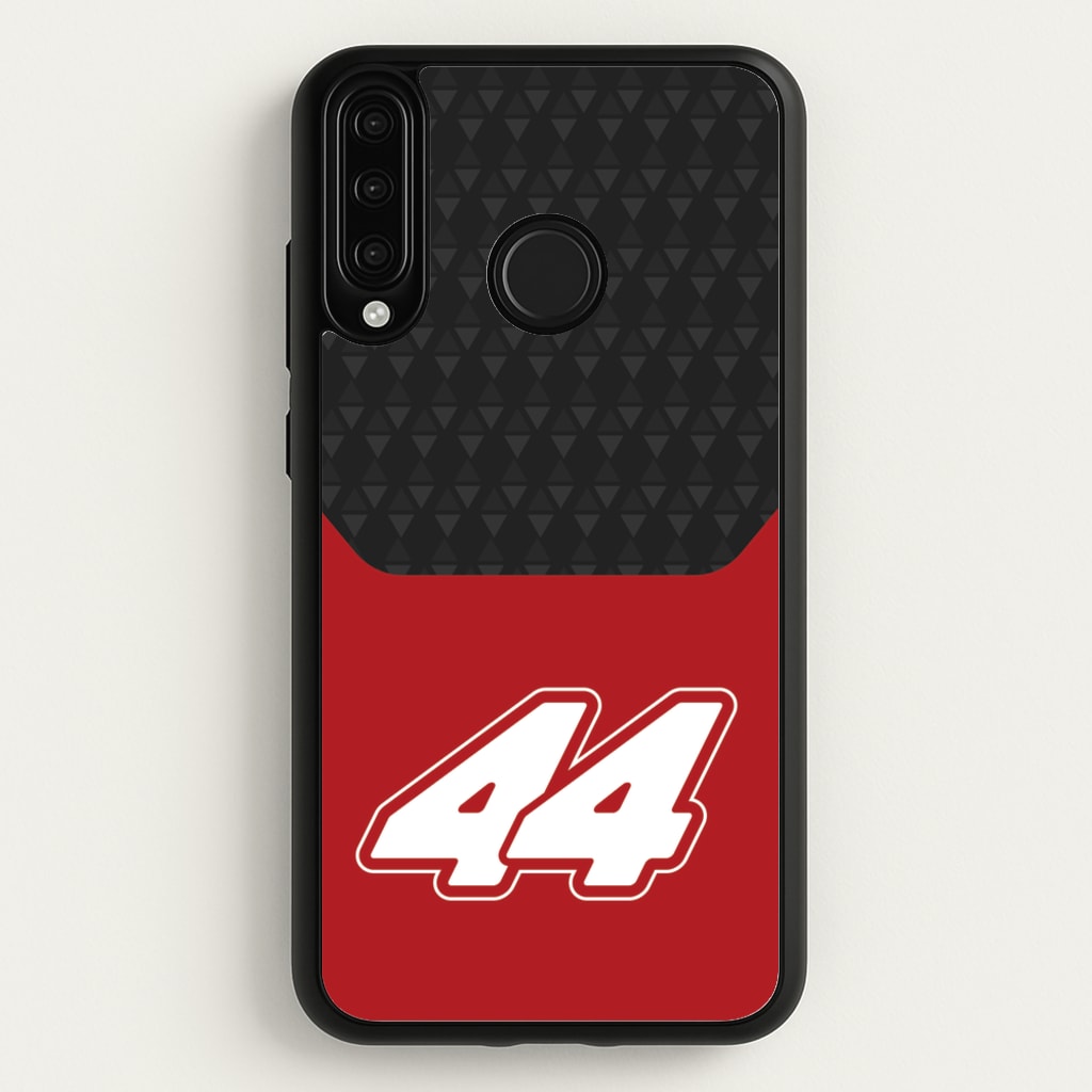 Red And Gray 44 - F1 Phone Case for Huawei P30 Lite