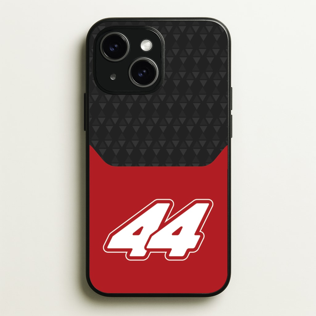 Red And Gray 44 - F1 Phone Case for iPhone 15 Plus