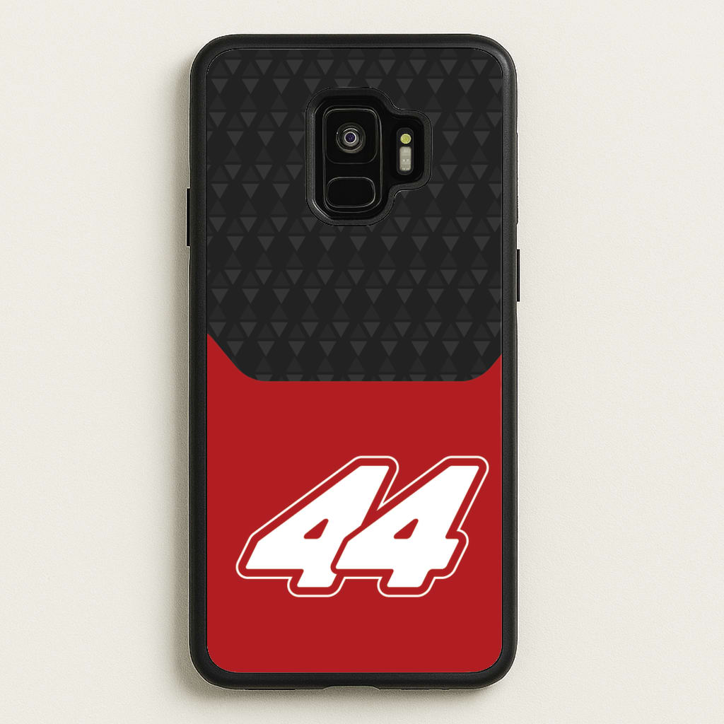 Red And Gray 44 - F1 Phone Case for Galaxy S9