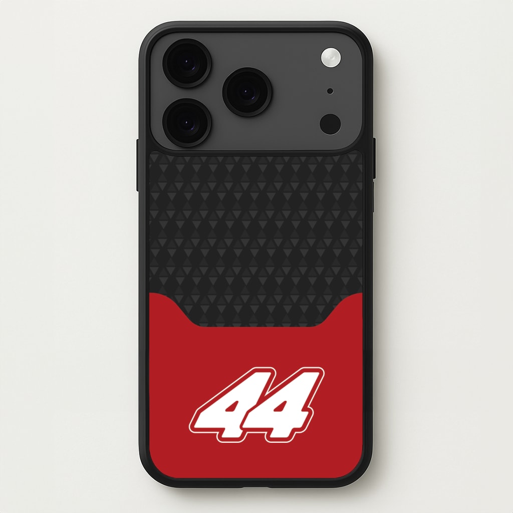 Red And Gray 44 Phone Case for iPhone 17 Pro
