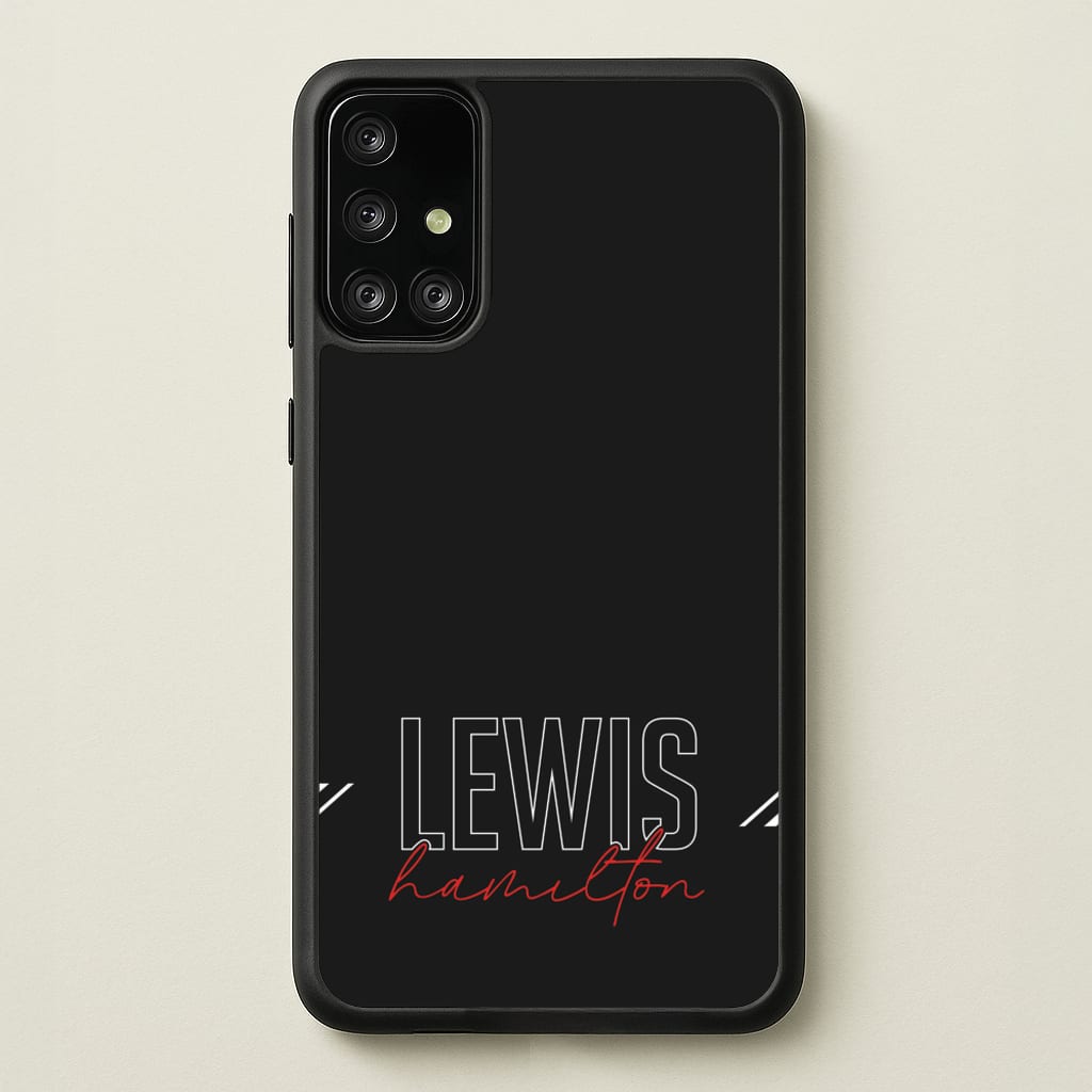 Racer Stripes Hamilton - F1 Phone Case for Galaxy A71