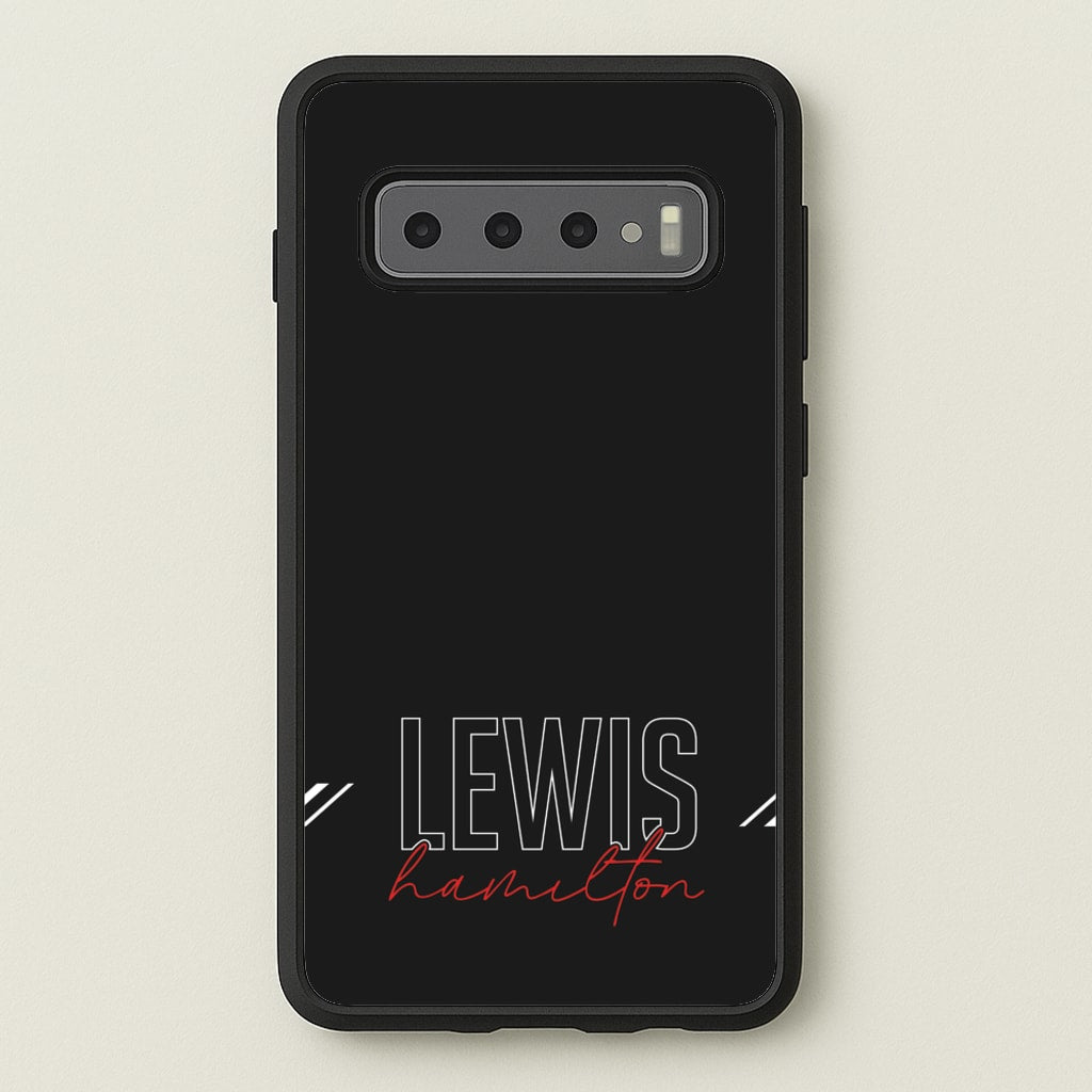 Racer Stripes Hamilton - F1 Phone Case for Galaxy S10 Plus