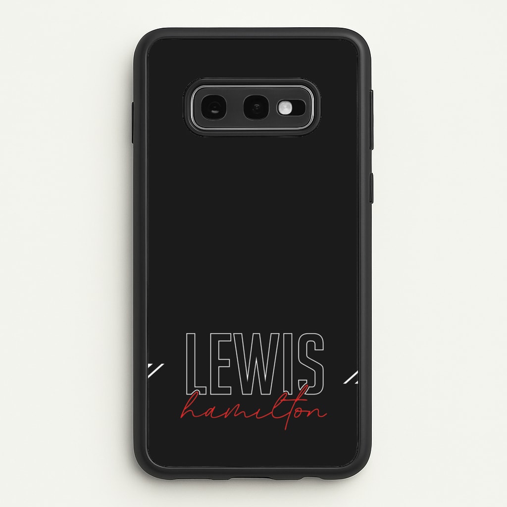 Racer Stripes Hamilton - F1 Phone Case for Galaxy S10e