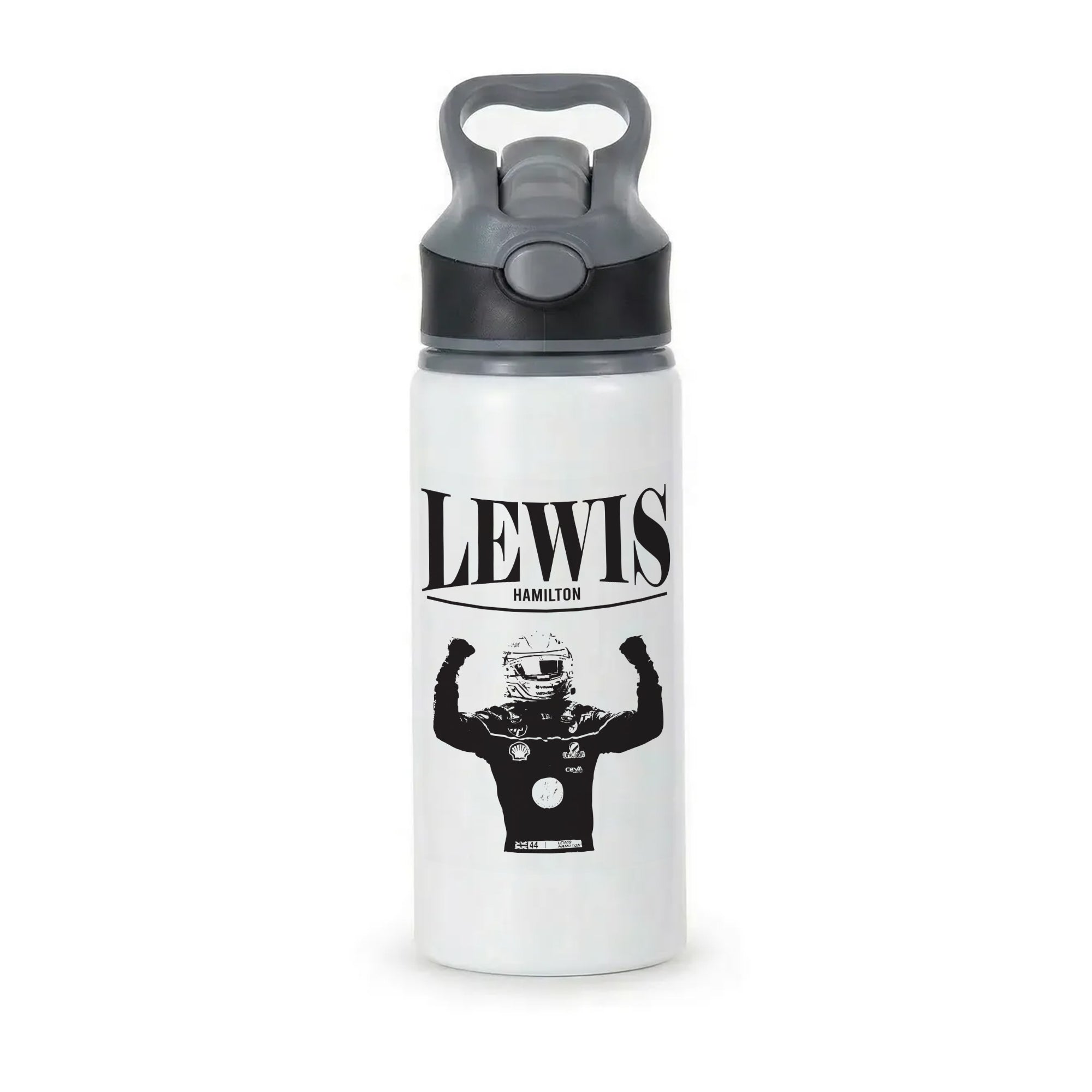Lewis Red And Gold Active Water Bottle - Black