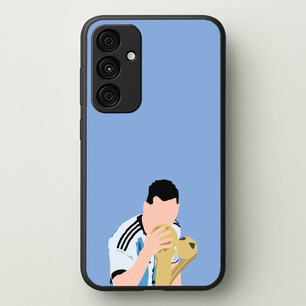 GOAT - Messi - Football Phone Case for Galaxy A55