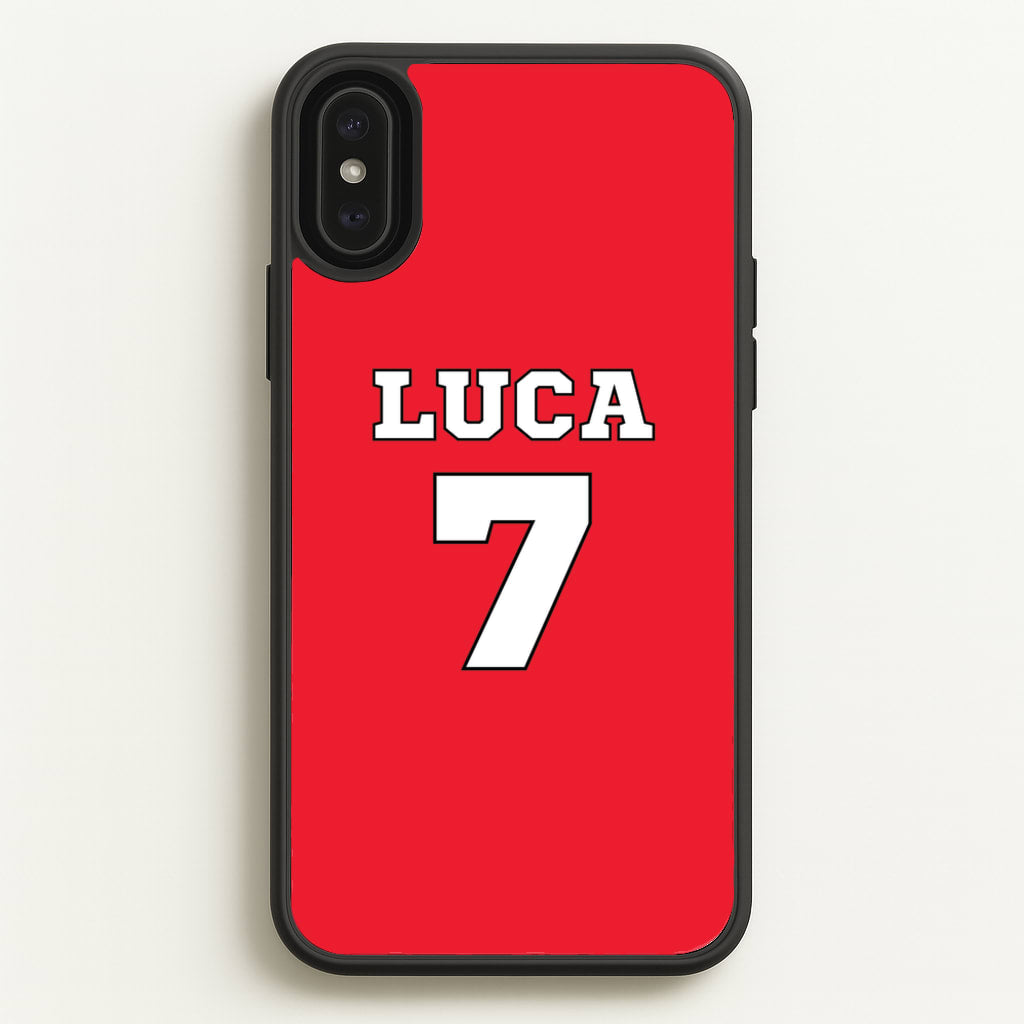 Red - Personalised Football - Football Phone Case for iPhone XS Max