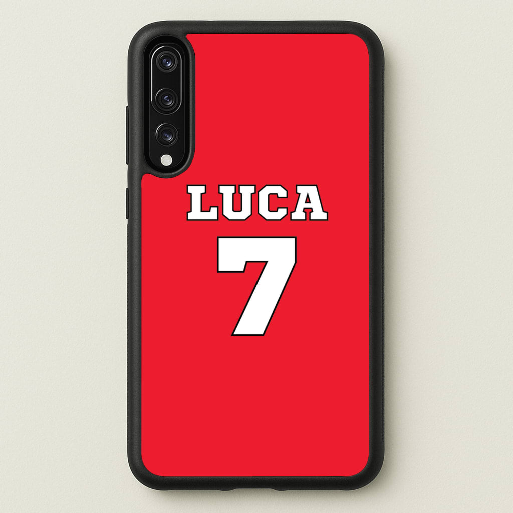 Red - Personalised Football - Football Phone Case for Huawei P20 Pro
