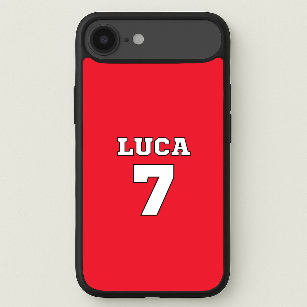 Red - Personalised Football Phone Case for iPhone 17 Air