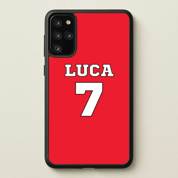 Red - Personalised Football - Football Phone Case for Galaxy S20 Plus