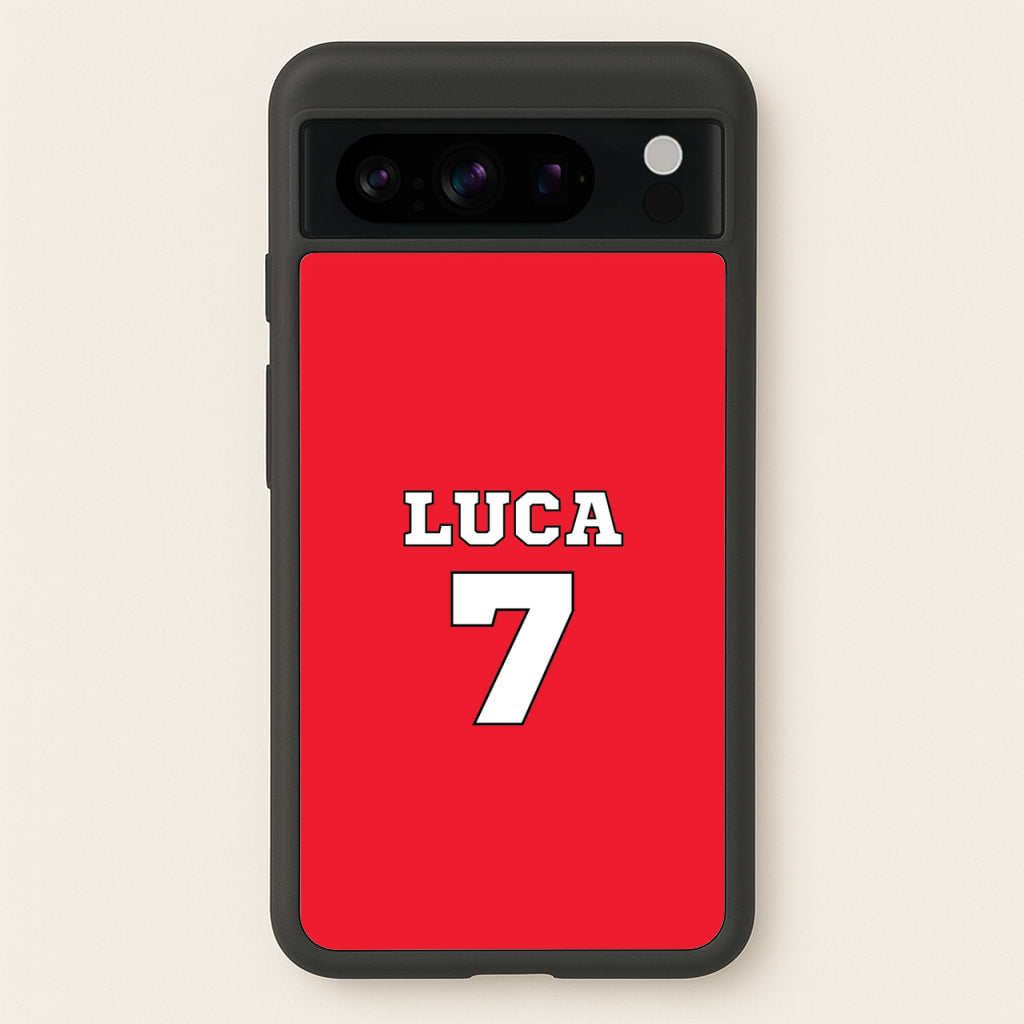 Red - Personalised Football - Football Phone Case for Google Pixel 8 Pro