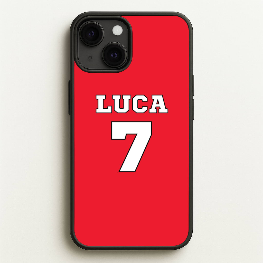 Red - Personalised Football - Football Phone Case for iPhone 13 Mini