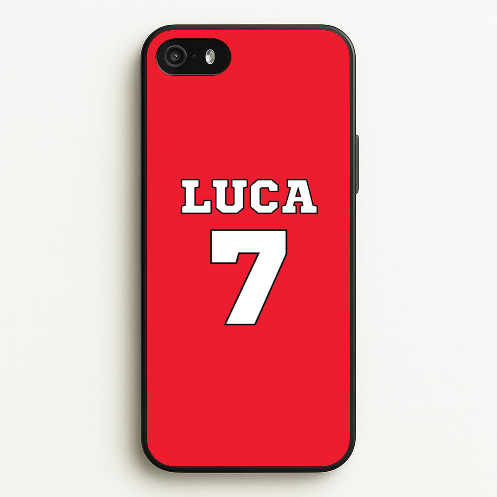 Red - Personalised Football - Football Phone Case for iPhone 5 / 5s / SE 2016