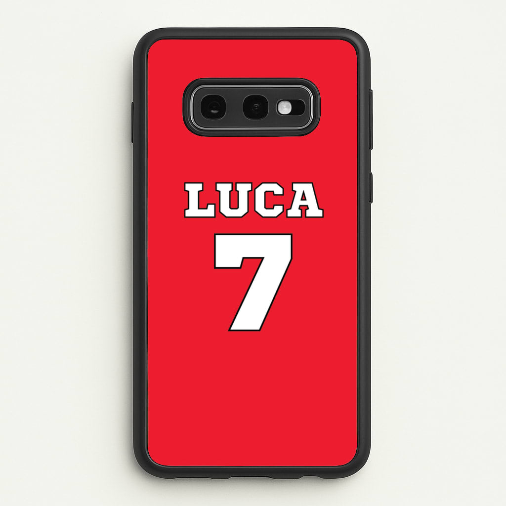 Red - Personalised Football - Football Phone Case for Galaxy S10e