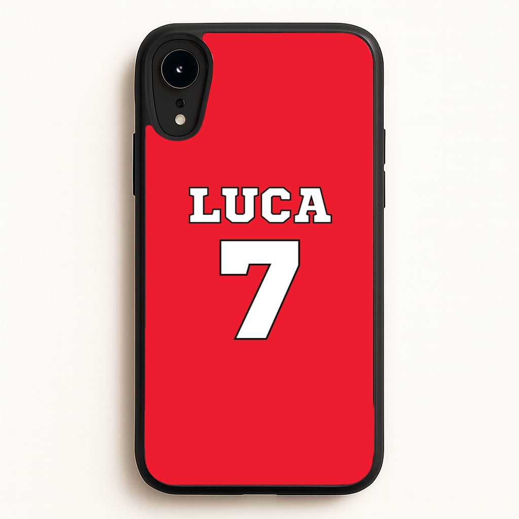 Red - Personalised Football - Football Phone Case for iPhone XR
