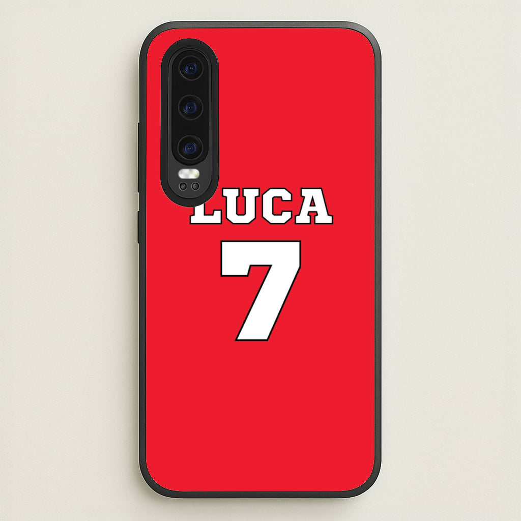 Red - Personalised Football - Football Phone Case for Huawei P30
