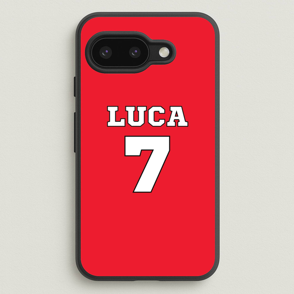 Red - Personalised Football - Football Phone Case for Google Pixel 9a