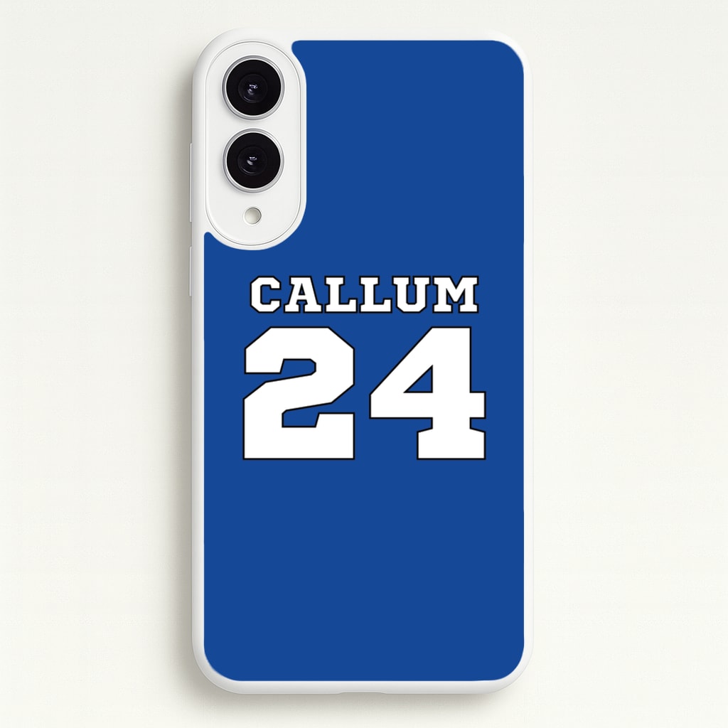 Dark Blue - Personalised Football - Football Phone Case for Galaxy S25 Edge