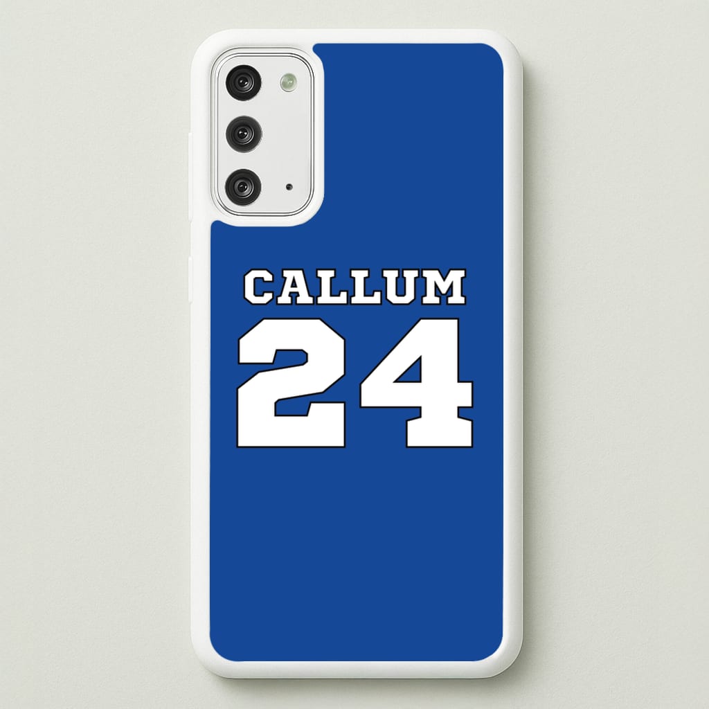 Dark Blue - Personalised Football - Football Phone Case for Galaxy Note 20