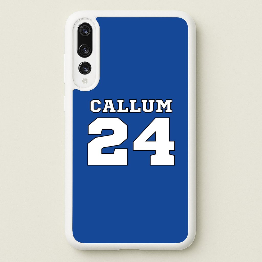 Dark Blue - Personalised Football - Football Phone Case for Huawei P20 Pro