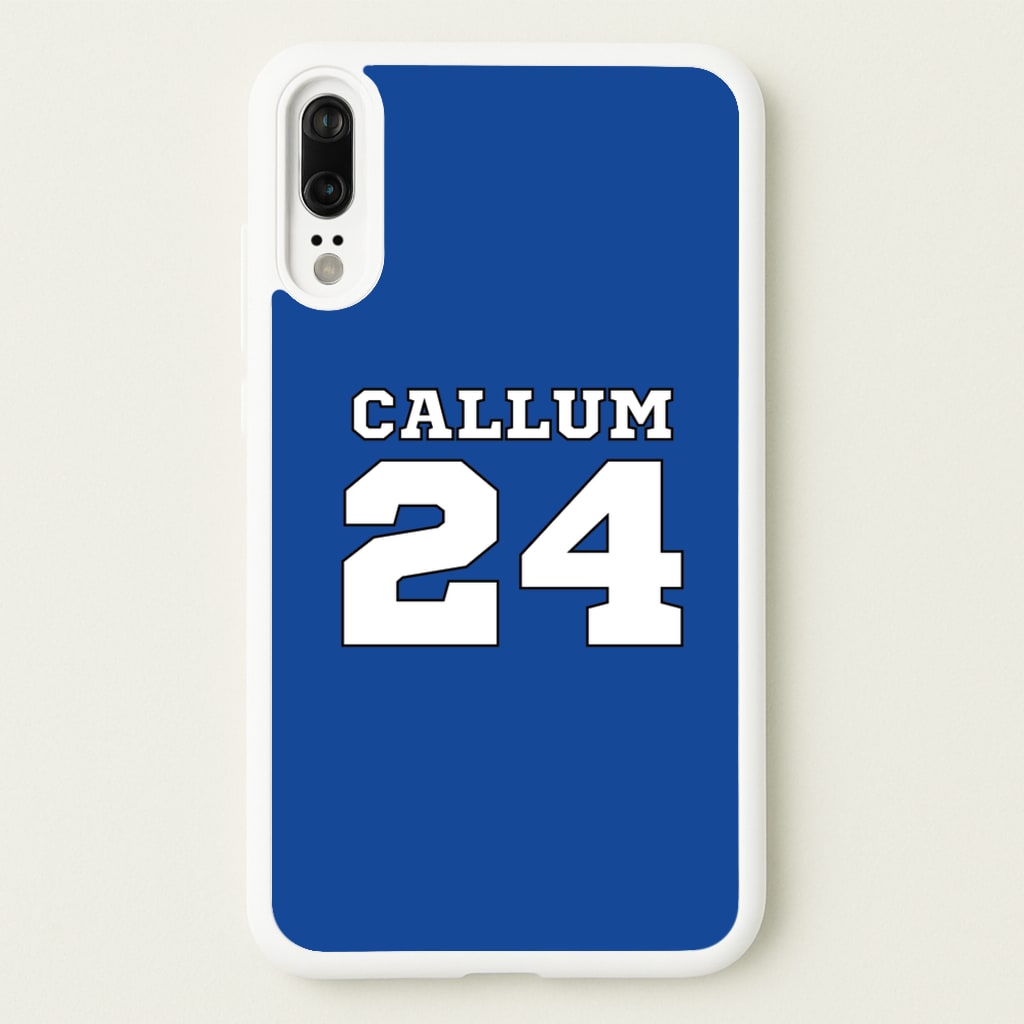 Dark Blue - Personalised Football - Football Phone Case for Huawei P20