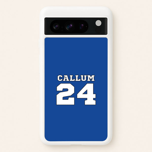 Dark Blue - Personalised Football - Football Phone Case for Google Pixel 8 Pro