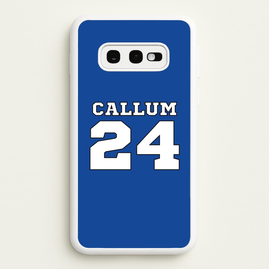 Dark Blue - Personalised Football - Football Phone Case for Galaxy S10e