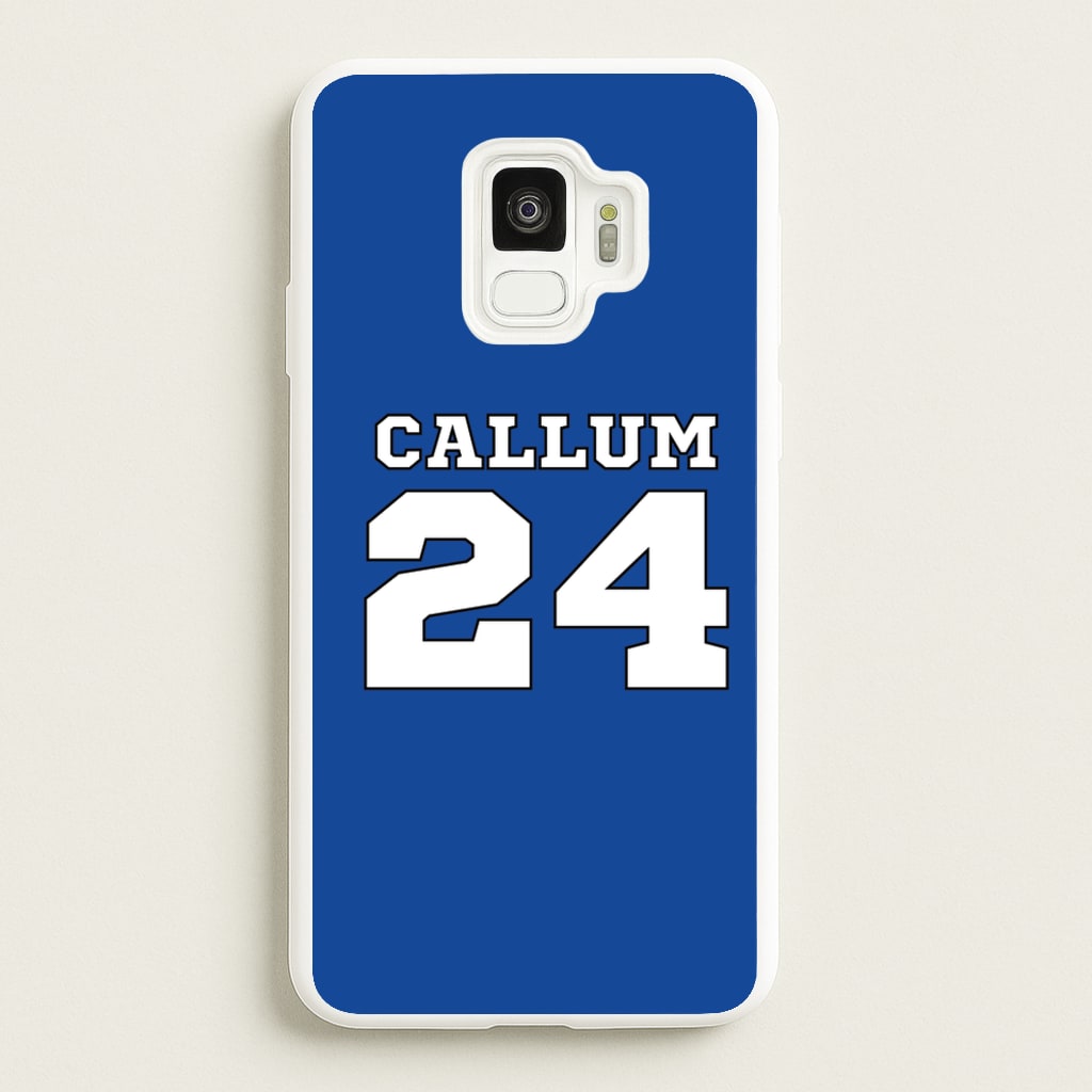 Dark Blue - Personalised Football - Football Phone Case for Galaxy S9