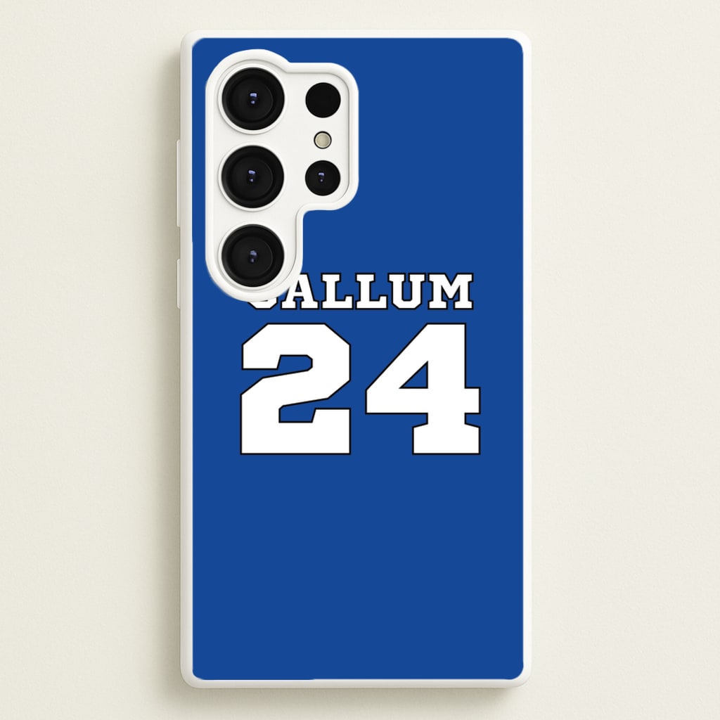Dark Blue - Personalised Football - Football Phone Case for Galaxy S25 Ultra