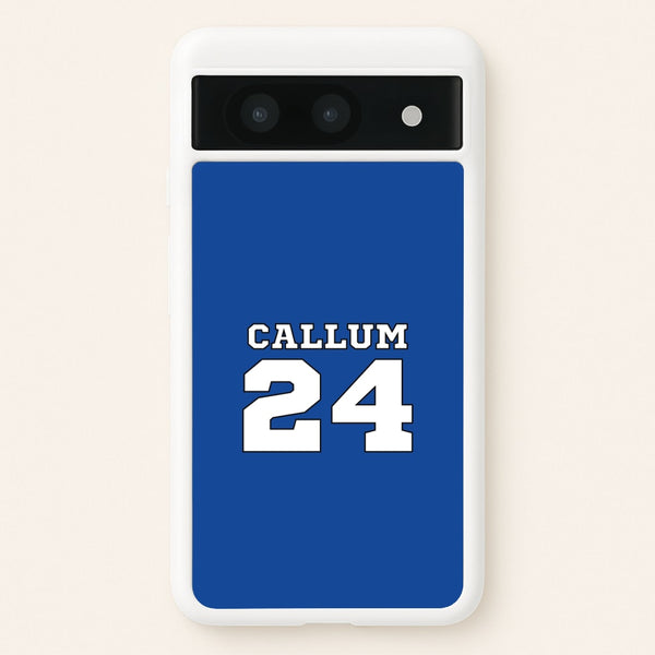 Dark Blue - Personalised Football - Football Phone Case for Google Pixel 8a