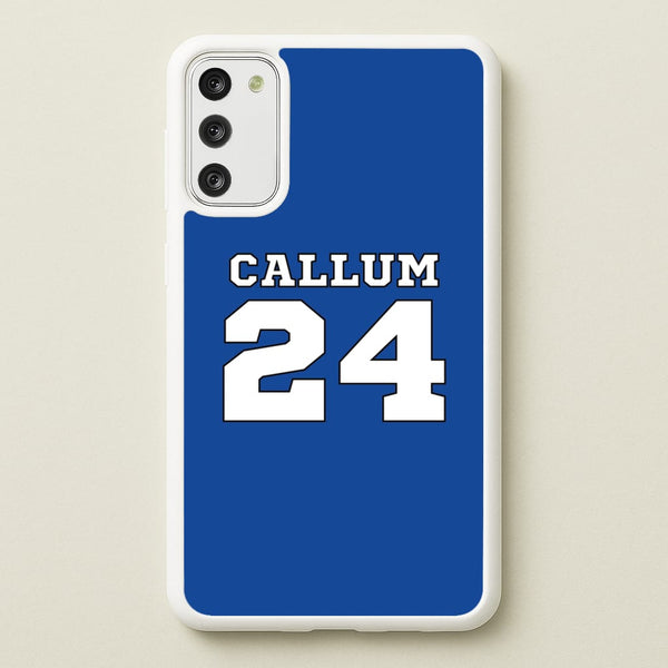 Dark Blue - Personalised Football - Football Phone Case for Galaxy S20