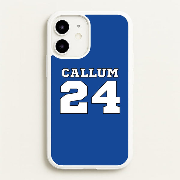 Dark Blue - Personalised Football - Football Phone Case for iPhone 12 Mini